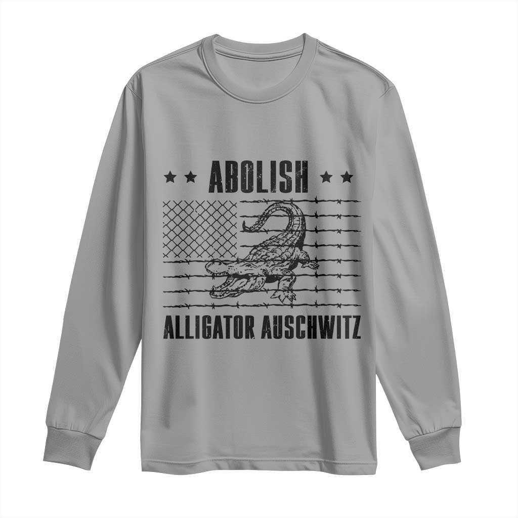 Abolish Alligator Prison Long Sleeve Shirt Stop Alcatraz Sace Everglades TS02 Sport Gray Print Your Wear