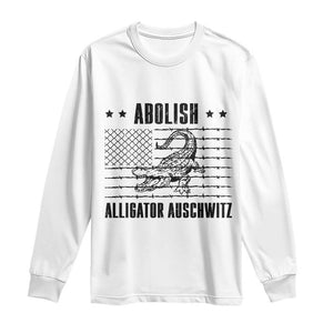 Abolish Alligator Prison Long Sleeve Shirt Stop Alcatraz Sace Everglades TS02 White Print Your Wear
