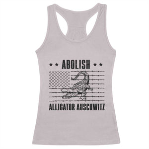 Abolish Alligator Prison Racerback Tank Top Stop Alcatraz Sace Everglades TS02 Ice Gray Print Your Wear