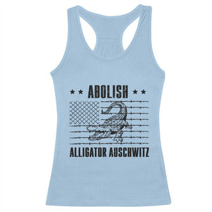 Abolish Alligator Prison Racerback Tank Top Stop Alcatraz Sace Everglades TS02 Light Blue Print Your Wear