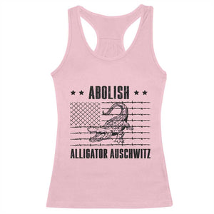 Abolish Alligator Prison Racerback Tank Top Stop Alcatraz Sace Everglades TS02 Light Pink Print Your Wear