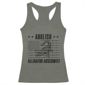 Abolish Alligator Prison Racerback Tank Top Stop Alcatraz Sace Everglades TS02 Military Green Print Your Wear