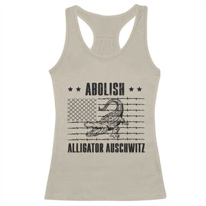 Abolish Alligator Prison Racerback Tank Top Stop Alcatraz Sace Everglades TS02 Sand Print Your Wear