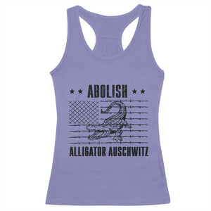 Abolish Alligator Prison Racerback Tank Top Stop Alcatraz Sace Everglades TS02 Violet Print Your Wear