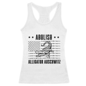Abolish Alligator Prison Racerback Tank Top Stop Alcatraz Sace Everglades TS02 White Print Your Wear