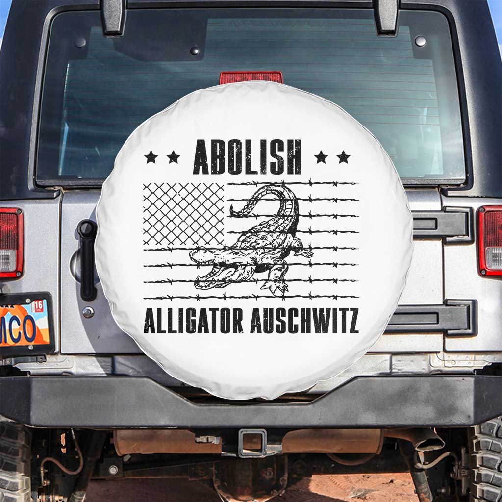 Abolish Alligator Prison Spare Tire Cover Stop Alcatraz Sace Everglades TS02 No hole White Print Your Wear