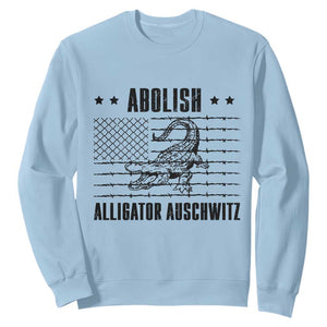 Abolish Alligator Prison Sweatshirt Stop Alcatraz Sace Everglades TS02 Light Blue Print Your Wear