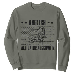 Abolish Alligator Prison Sweatshirt Stop Alcatraz Sace Everglades TS02 Military Green Print Your Wear