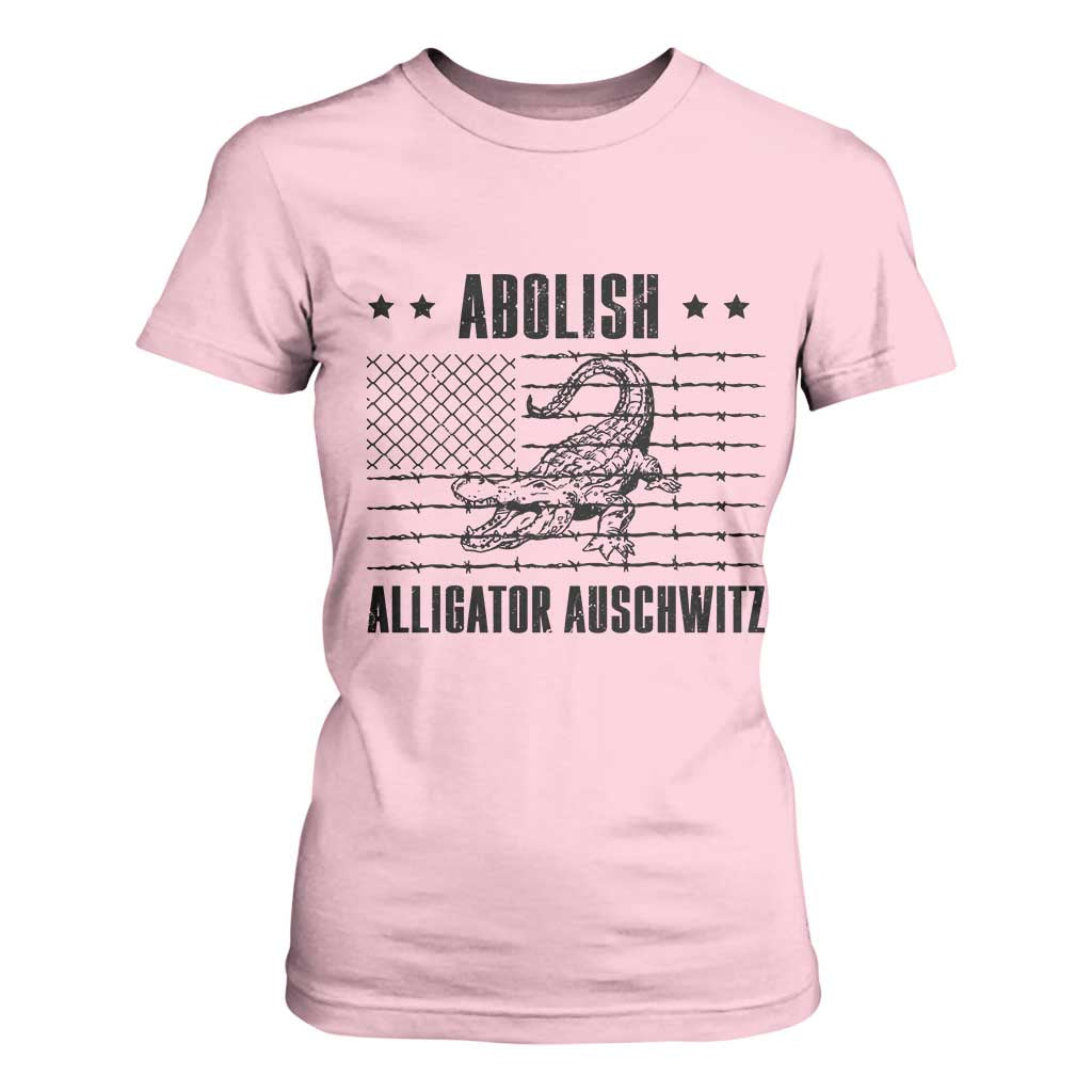 Abolish Alligator Prison T Shirt For Women Stop Alcatraz Sace Everglades TS02 Light Pink Print Your Wear