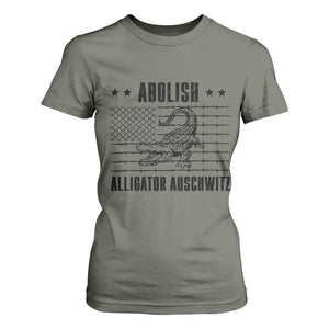 Abolish Alligator Prison T Shirt For Women Stop Alcatraz Sace Everglades TS02 Military Green Print Your Wear