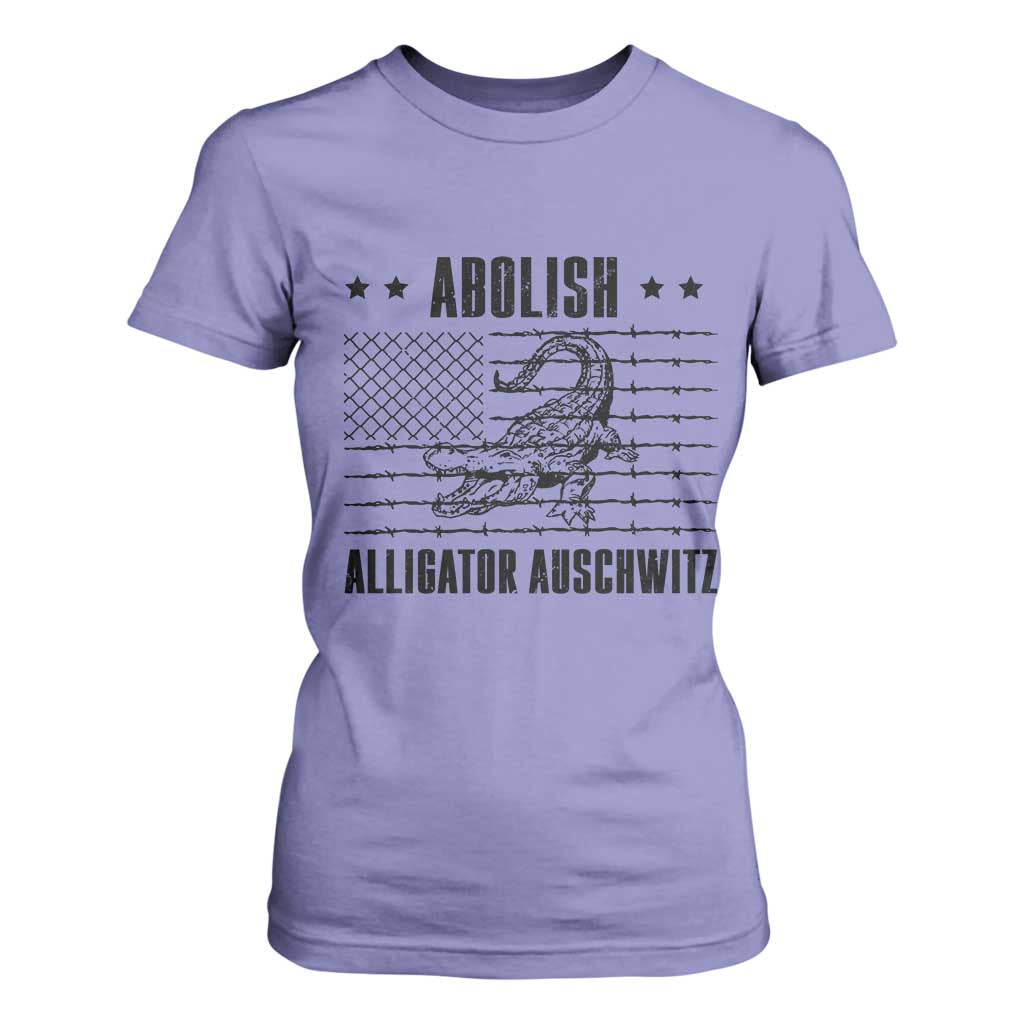 Abolish Alligator Prison T Shirt For Women Stop Alcatraz Sace Everglades TS02 Violet Print Your Wear