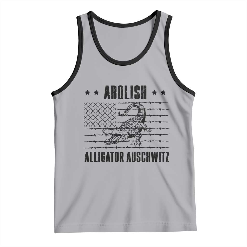 Abolish Alligator Prison Tank Top Stop Alcatraz Sace Everglades TS02 Athletic Heather Black Print Your Wear