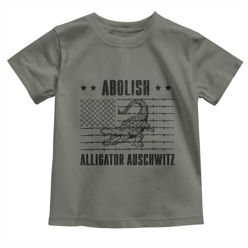 Abolish Alligator Prison Toddler T Shirt Stop Alcatraz Sace Everglades TS02 Military Green Print Your Wear