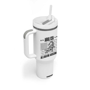 Abolish Alligator Prison Tumbler With Handle Stop Alcatraz Sace Everglades TS02 Print Your Wear