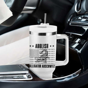 Abolish Alligator Prison Tumbler With Handle Stop Alcatraz Sace Everglades TS02 Print Your Wear