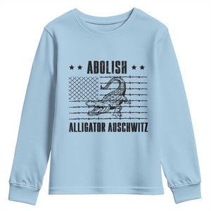 Abolish Alligator Prison Youth Sweatshirt Stop Alcatraz Sace Everglades TS02 Light Blue Print Your Wear