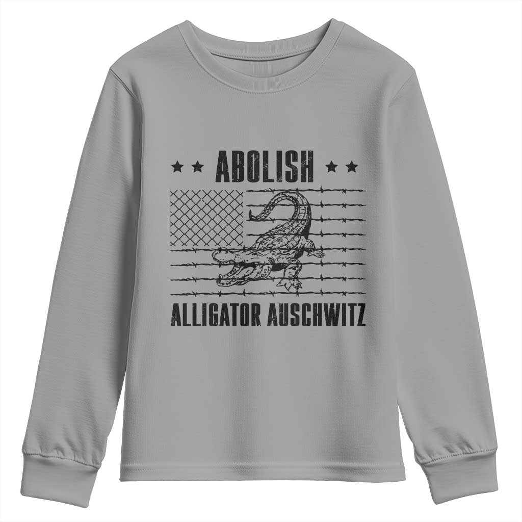 Abolish Alligator Prison Youth Sweatshirt Stop Alcatraz Sace Everglades TS02 Sport Gray Print Your Wear