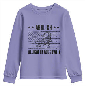 Abolish Alligator Prison Youth Sweatshirt Stop Alcatraz Sace Everglades TS02 Violet Print Your Wear