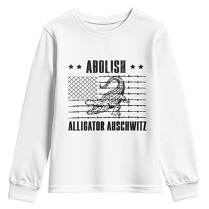 Abolish Alligator Prison Youth Sweatshirt Stop Alcatraz Sace Everglades TS02 White Print Your Wear