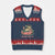 Funny Tropical Alligator V-Neck Knit Sweater Vest Everglades Florida FL Summer Vibe TS02 Navy Red Print Your Wear
