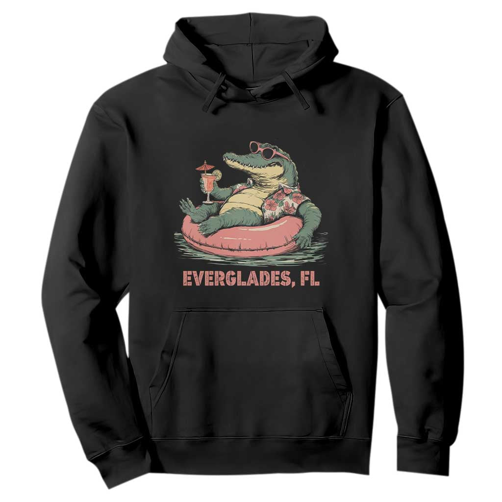 Funny Tropical Alligator Hoodie Everglades Florida FL Summer Vibe TS02 Black Print Your Wear