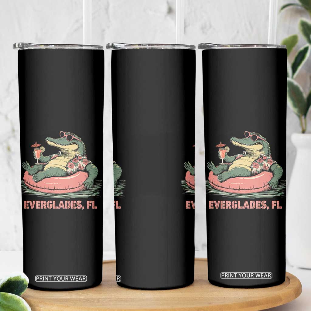 Funny Tropical Alligator Skinny Tumbler Everglades Florida FL Summer Vibe TS02 Print Your Wear