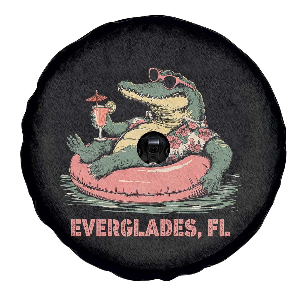 Funny Tropical Alligator Spare Tire Cover Everglades Florida FL Summer Vibe TS02 Print Your Wear