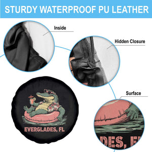 Funny Tropical Alligator Spare Tire Cover Everglades Florida FL Summer Vibe TS02 Print Your Wear