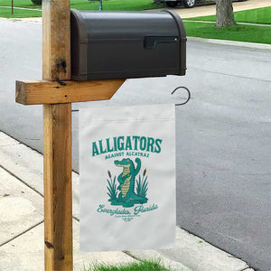 Alligators Against Alcatraz Garden Flag Everglades Florida for Human Rights TS02 Print Your Wear