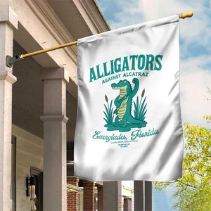 Alligators Against Alcatraz Garden Flag Everglades Florida for Human Rights TS02 Print Your Wear