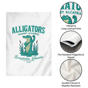 Alligators Against Alcatraz Garden Flag Everglades Florida for Human Rights TS02 Print Your Wear
