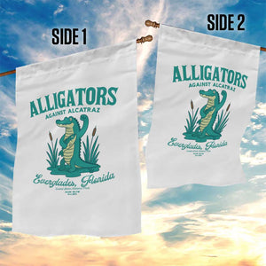Alligators Against Alcatraz Garden Flag Everglades Florida for Human Rights TS02 Print Your Wear