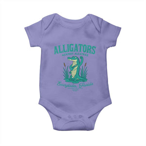 Alligators Against Alcatraz Baby Onesie Everglades Florida for Human Rights TS02 Violet Print Your Wear