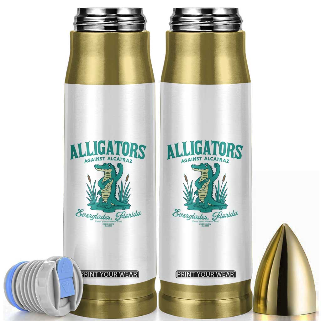 Alligators Against Alcatraz Bullet Tumbler Everglades Florida for Human Rights TS02 White Print Your Wear