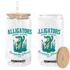 Alligators Against Alcatraz Glass Can Everglades Florida for Human Rights TS02 Print Your Wear