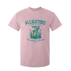 Alligators Against Alcatraz T Shirt For Kid Everglades Florida for Human Rights TS02 Light Pink Print Your Wear