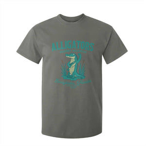 Alligators Against Alcatraz T Shirt For Kid Everglades Florida for Human Rights TS02 Military Green Print Your Wear