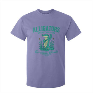 Alligators Against Alcatraz T Shirt For Kid Everglades Florida for Human Rights TS02 Violet Print Your Wear