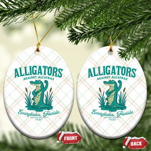 Alligators Against Alcatraz Ceramic Ornament Everglades Florida for Human Rights TS02 Print Your Wear