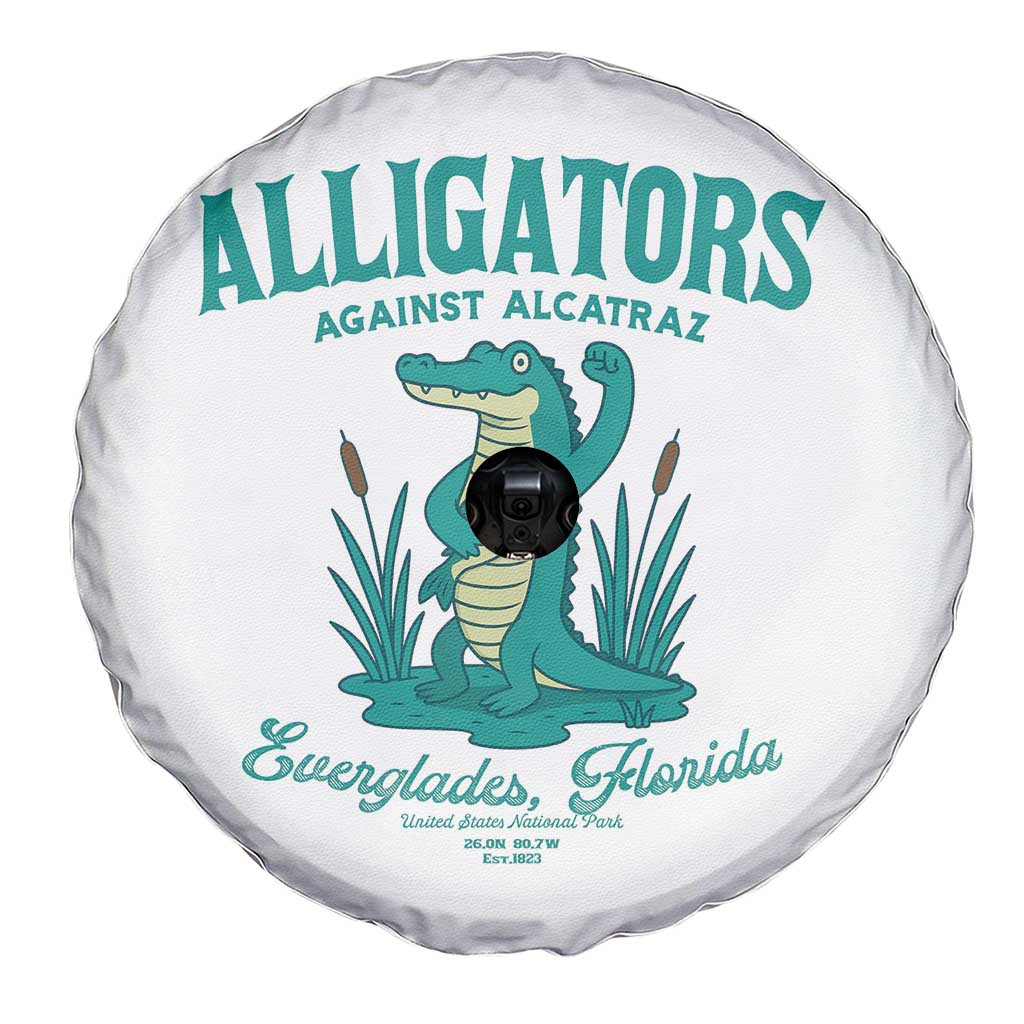 Alligators Against Alcatraz Spare Tire Cover Everglades Florida for Human Rights TS02 Print Your Wear