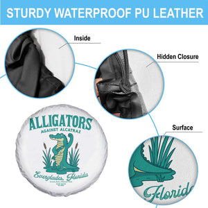 Alligators Against Alcatraz Spare Tire Cover Everglades Florida for Human Rights TS02 Print Your Wear
