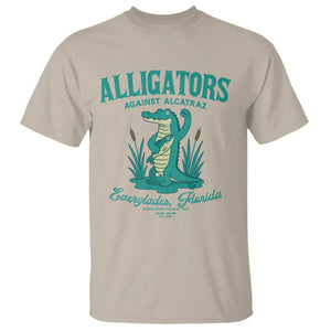 Alligators Against Alcatraz T Shirt Everglades Florida for Human Rights TS02 Sand Print Your Wear