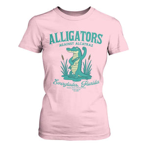 Alligators Against Alcatraz T Shirt For Women Everglades Florida for Human Rights TS02 Light Pink Print Your Wear