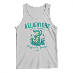 Alligators Against Alcatraz Tank Top Everglades Florida for Human Rights TS02 Ash Print Your Wear
