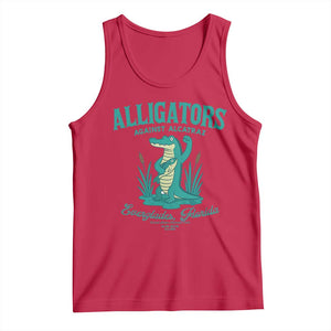 Alligators Against Alcatraz Tank Top Everglades Florida for Human Rights TS02 Red Print Your Wear