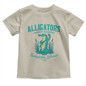 Alligators Against Alcatraz Toddler T Shirt Everglades Florida for Human Rights TS02 Sand Print Your Wear