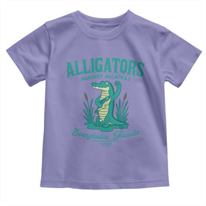 Alligators Against Alcatraz Toddler T Shirt Everglades Florida for Human Rights TS02 Violet Print Your Wear