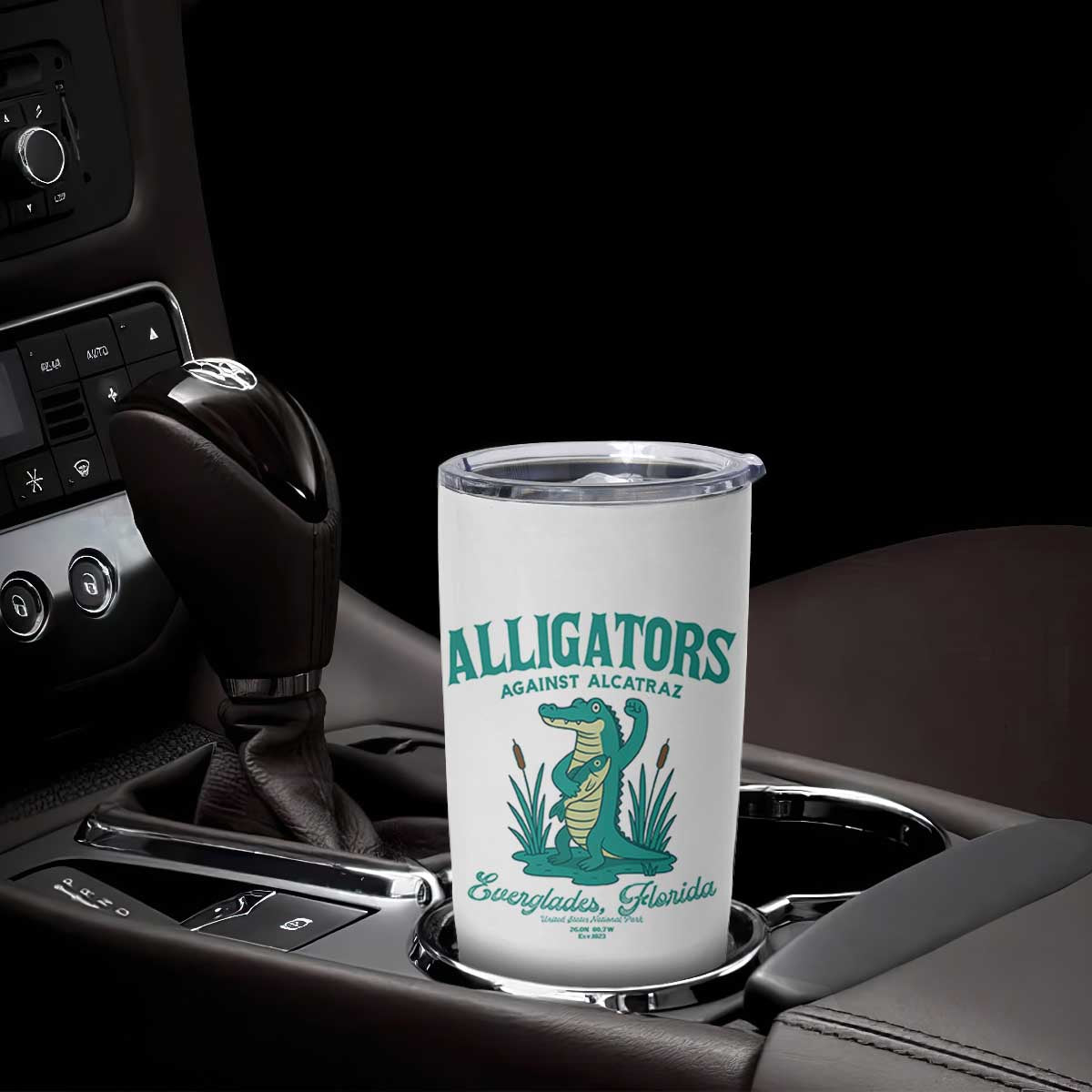 Alligators Against Alcatraz Tumbler Cup Everglades Florida for Human Rights TS02 Print Your Wear