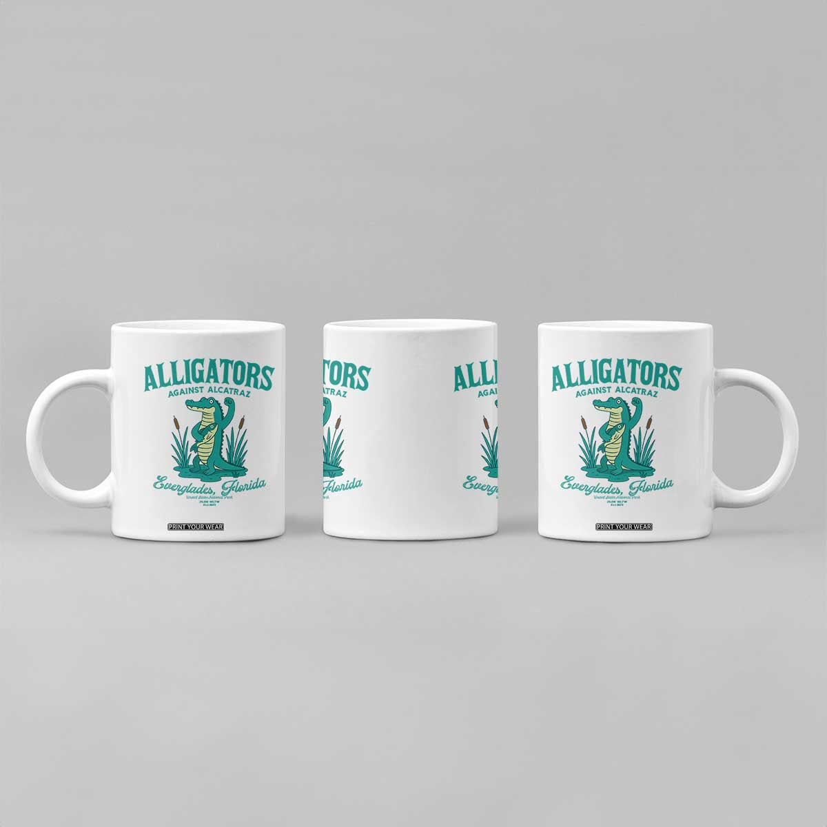 Alligators Against Alcatraz Coffee Mug Everglades Florida for Human Rights TS02 Print Your Wear
