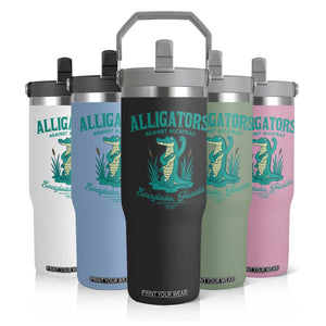 Alligators Against Alcatraz Flip Straw Tumbler Everglades Florida for Human Rights TS02 Print Your Wear